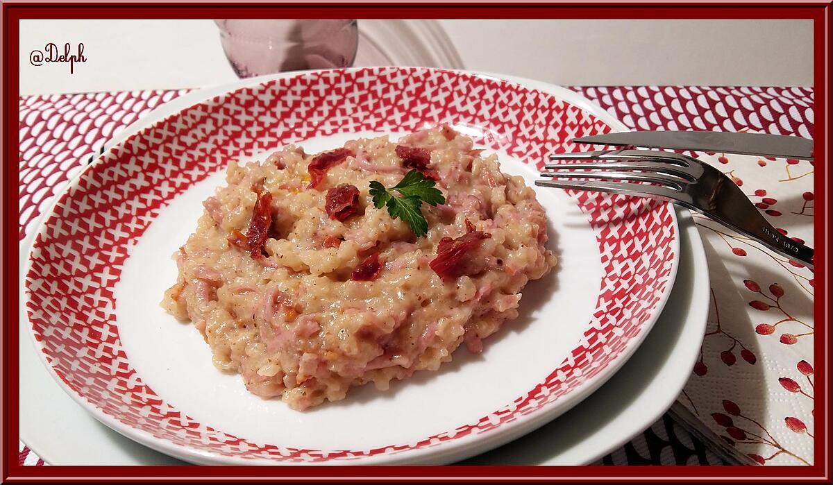 recette Risotto au Jambon et tomates séchées