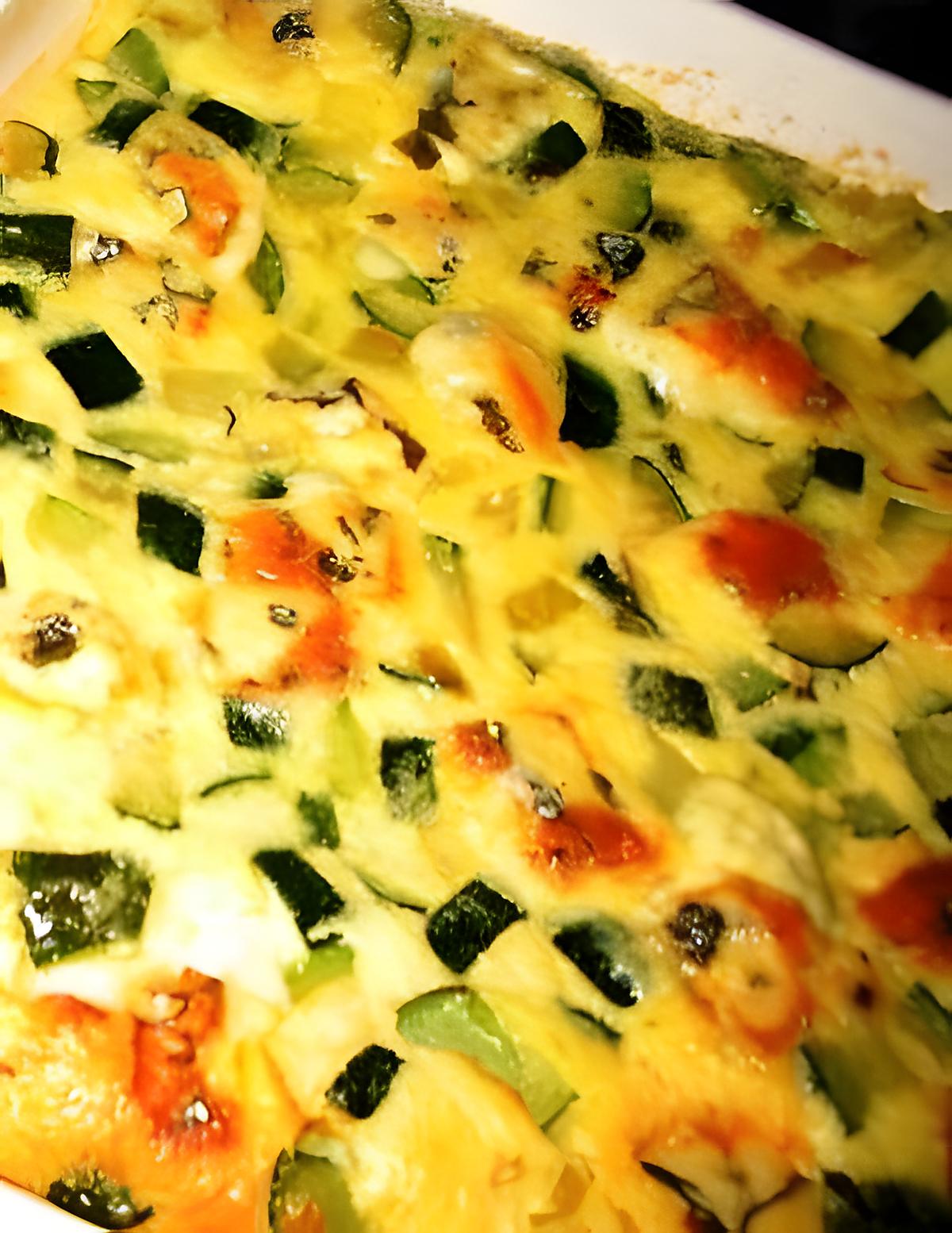 recette Clafoutis courgettes et fourme d'ambert