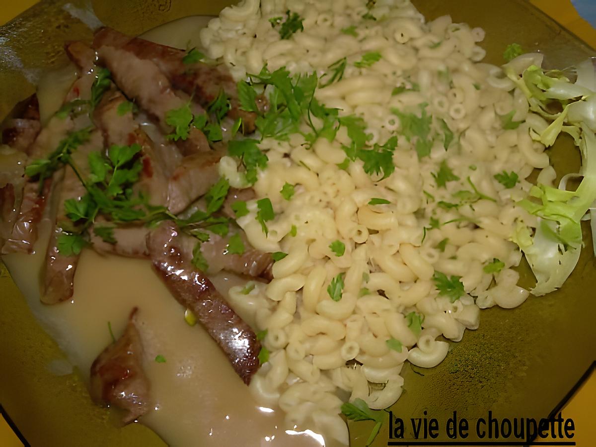 recette Sauté de boeuf à la bière et aux coquillettes