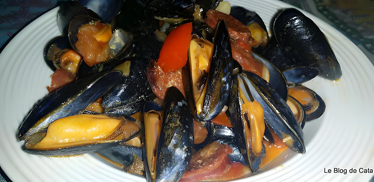 recette Moules à la tomate et au chorizo