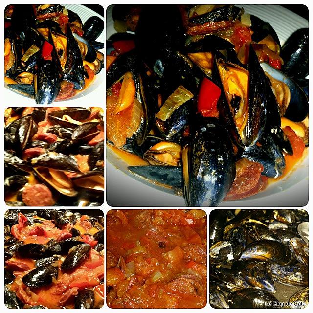 recette Moules à la tomate et au chorizo