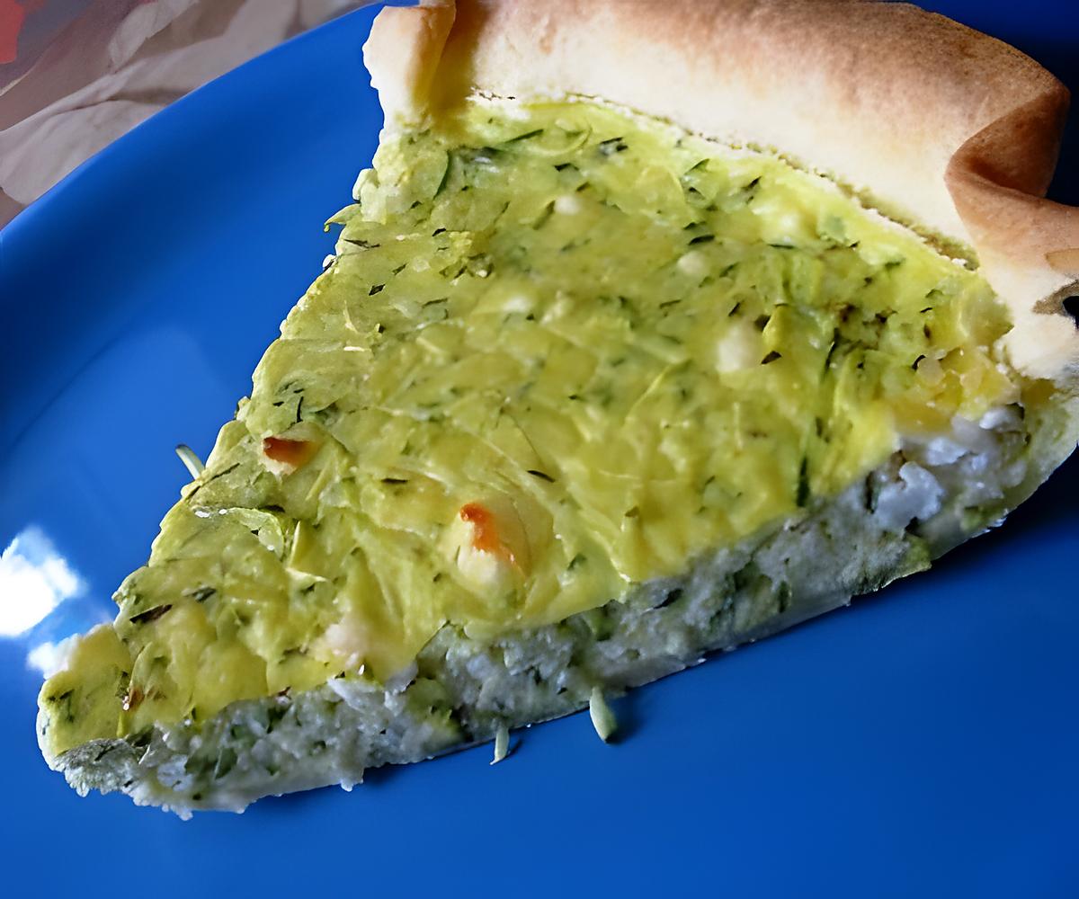 recette Tarte courgettes et féta