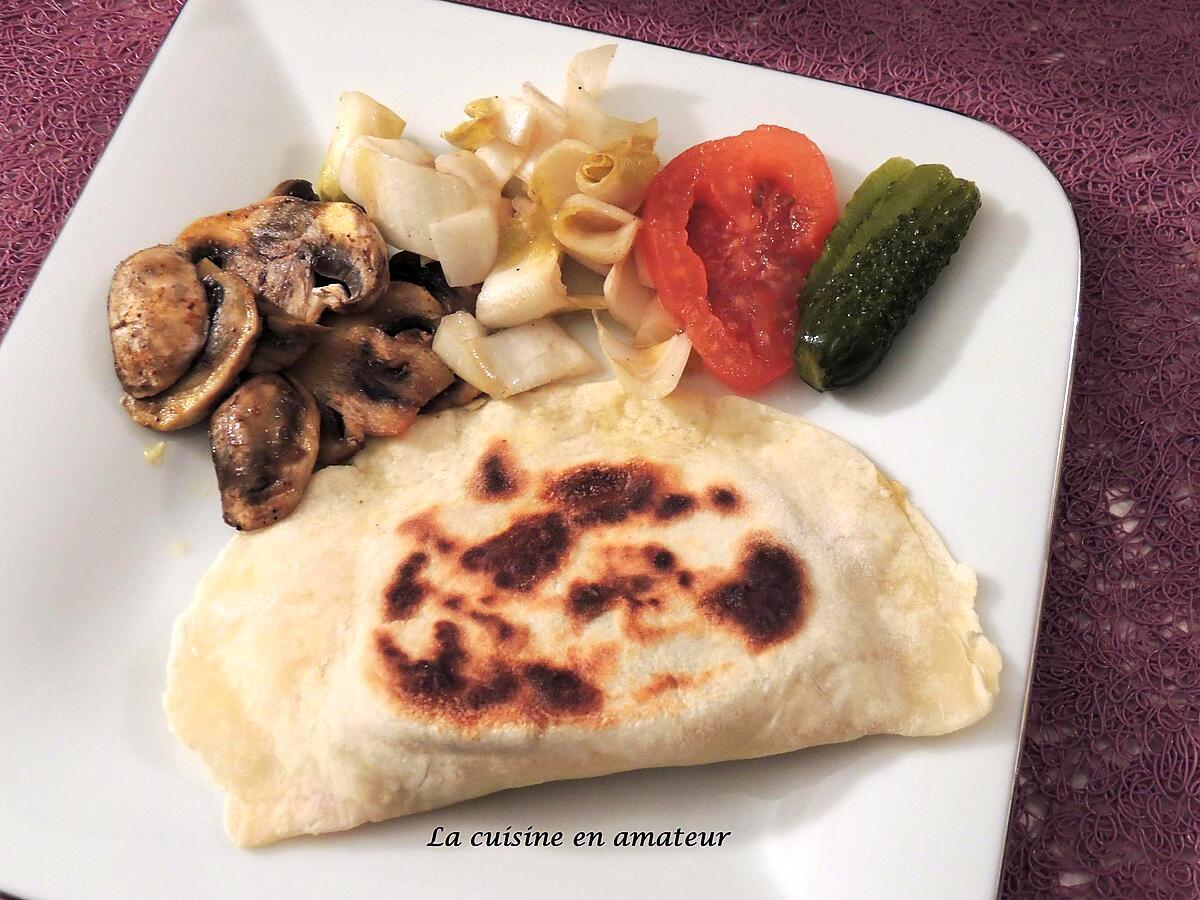 recette Naans aux champignons