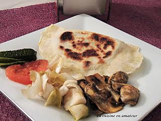 recette Naans aux champignons