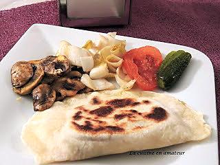 recette Naans aux champignons