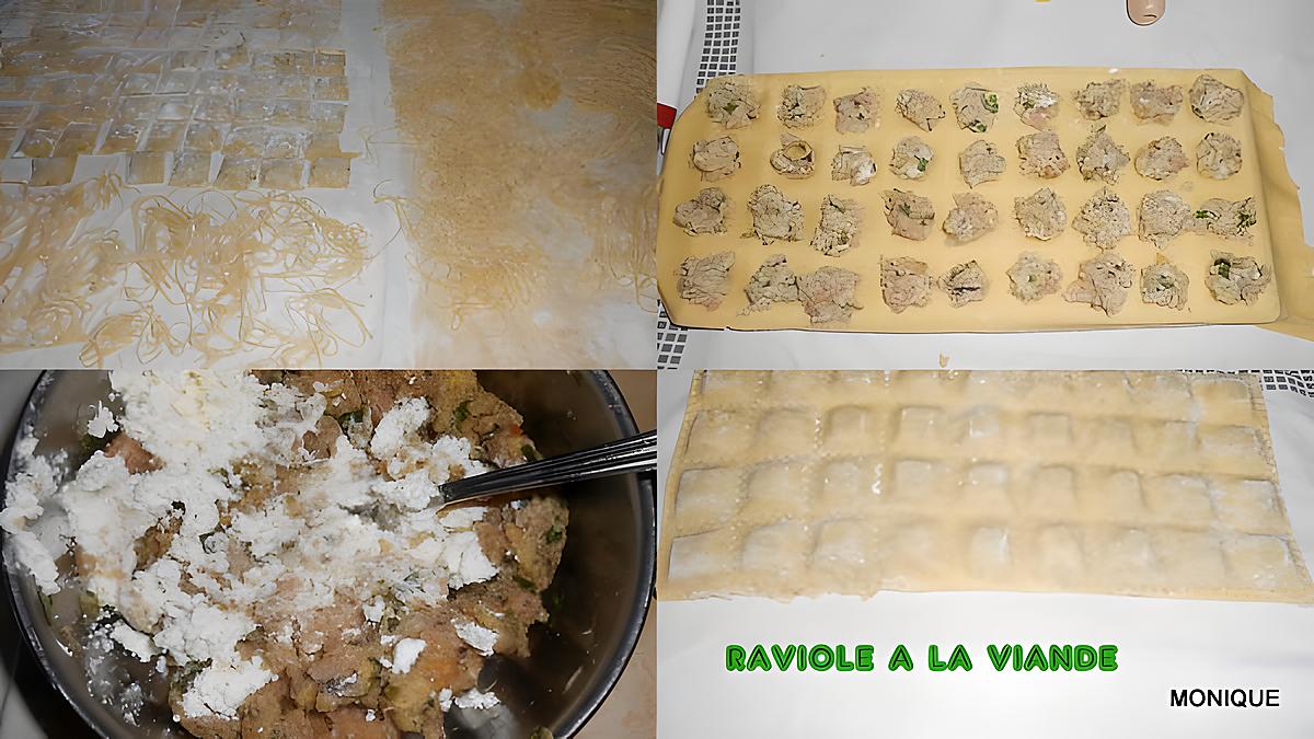 recette RAVIOLE A LA VIANDE