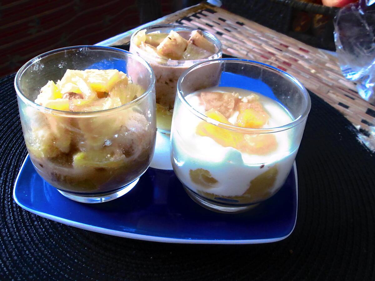 recette verrines ananas  façon tiramisu   idée  trouvée  sur   la cuisine des p   tites crapouillettes