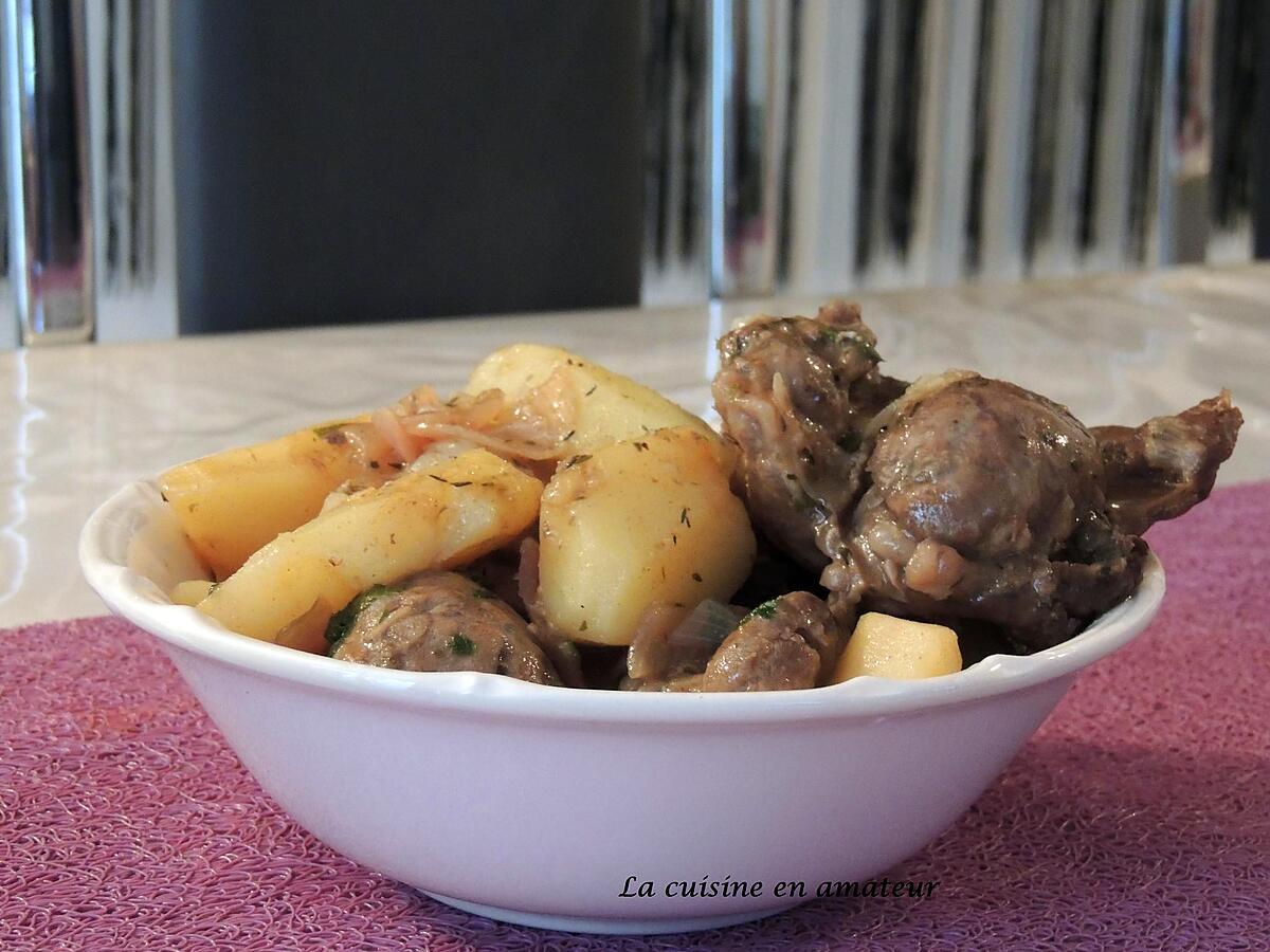 recette Joues de porc confites et pommes de terre