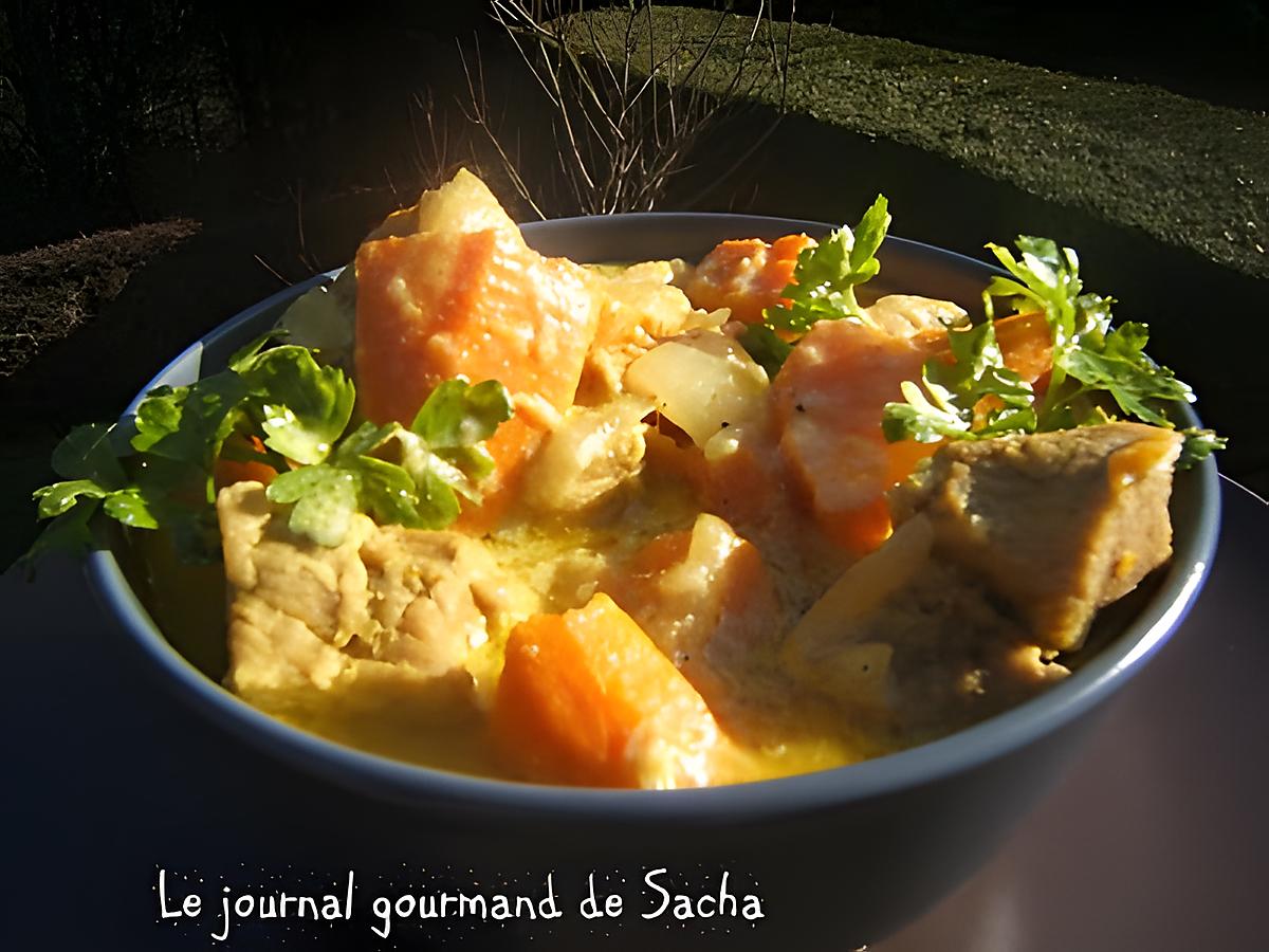 recette Curry de porc à la patate douce