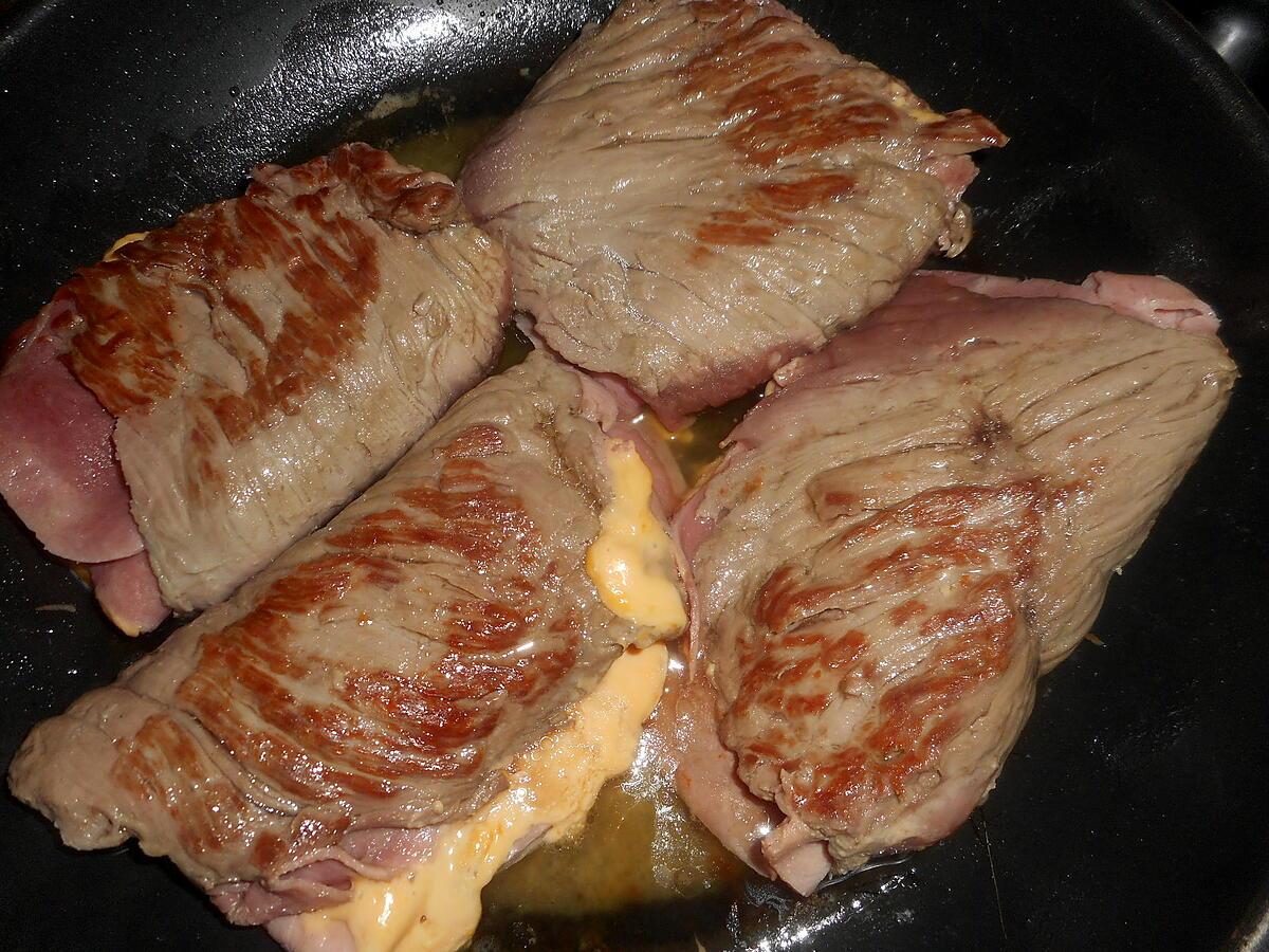 recette Escalope de veau,jambon et cheddar