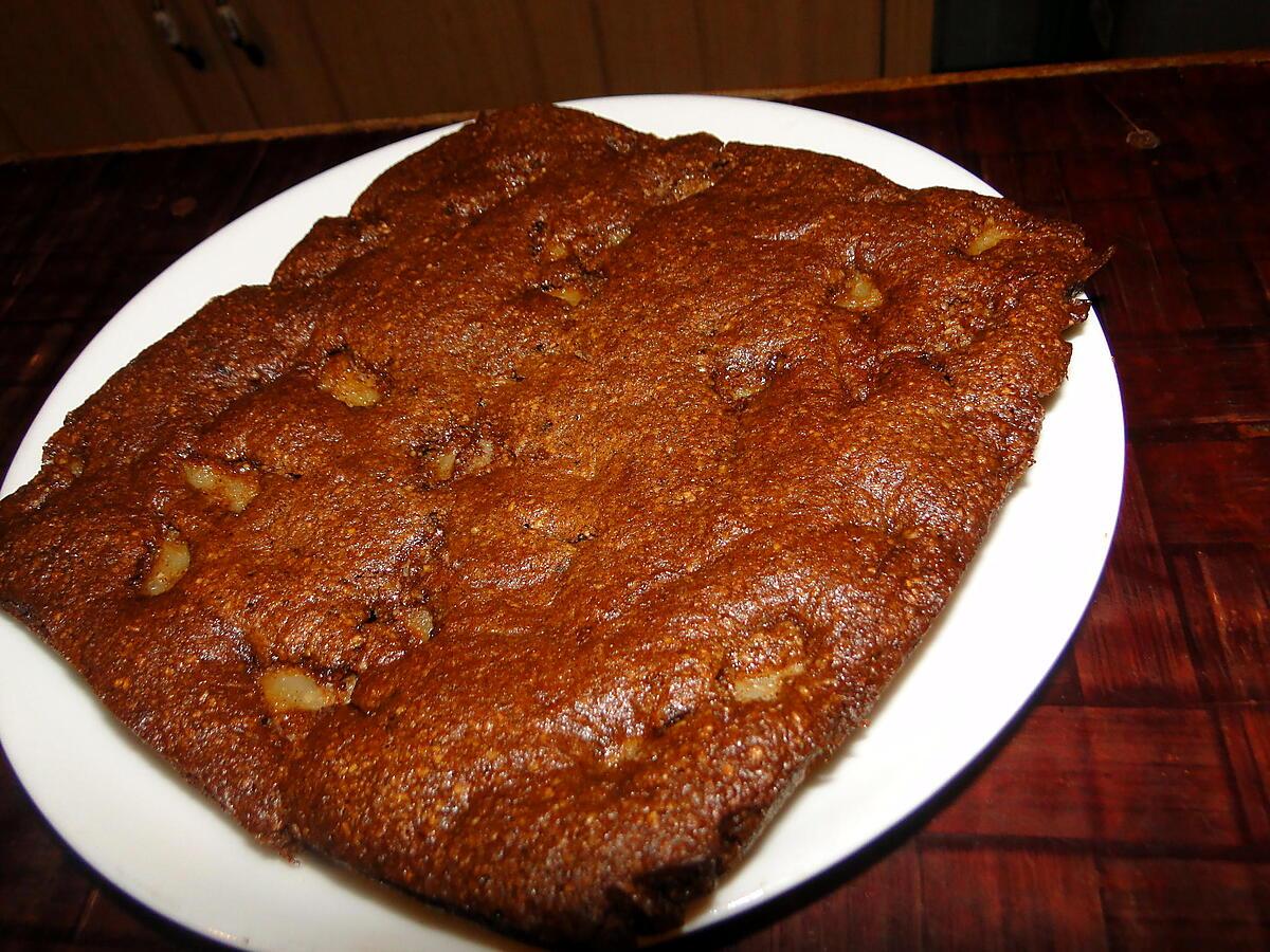 recette Gâteau aux amandes et aux poires à la cannelle