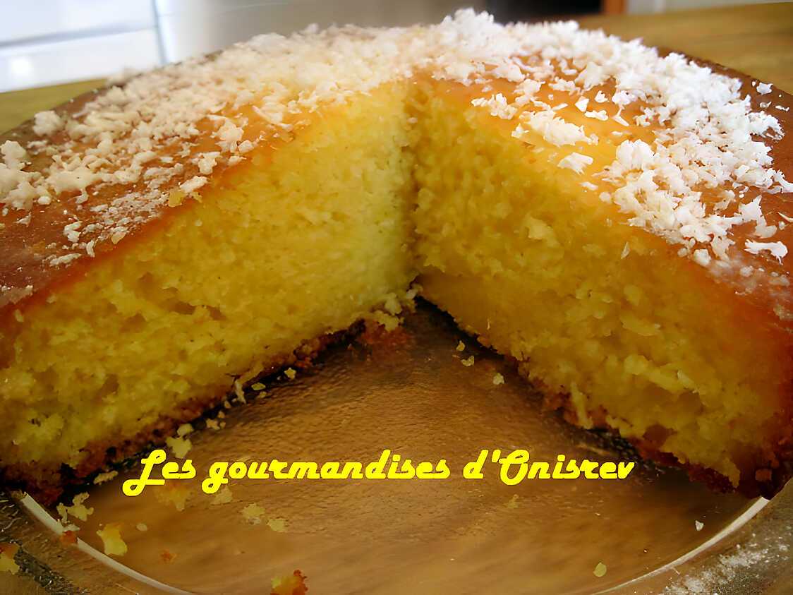 Basboussa à la noix de coco version Antillaise