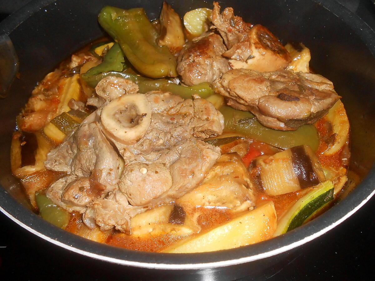 recette OSSO BUCCO DE VEAU AUX PETITS LEGUMES DU SOLEIL