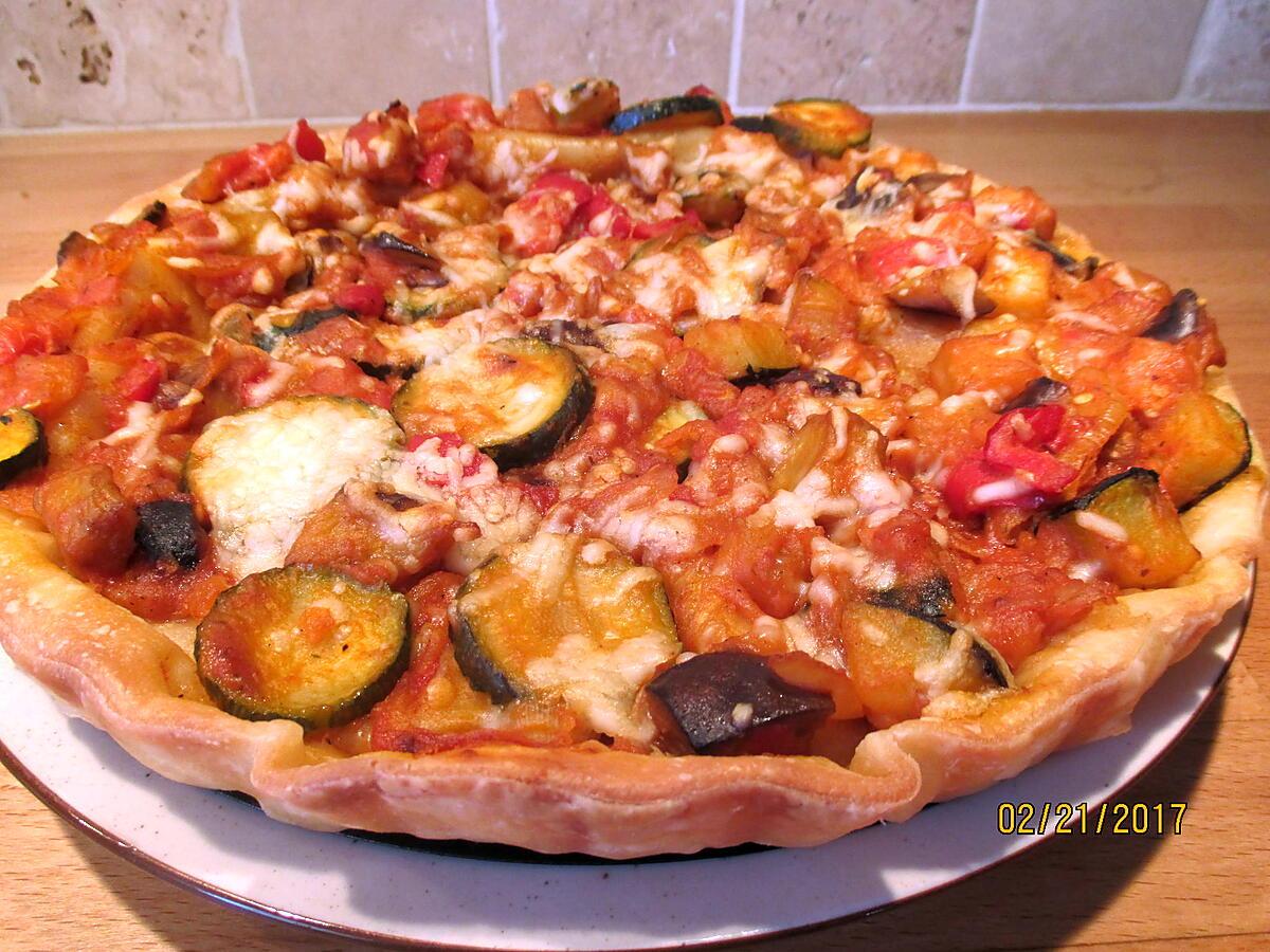 recette tarte rapide à la  ratatouille