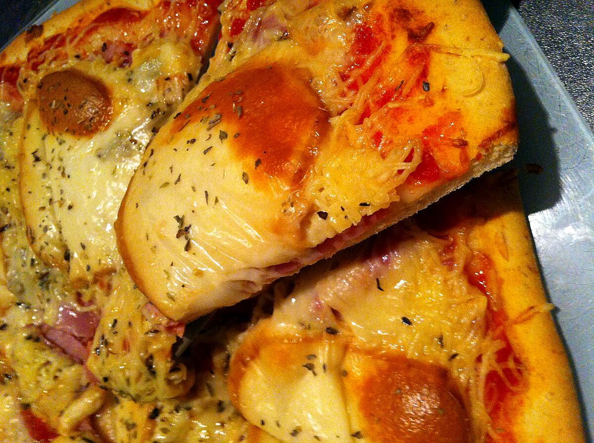 recette Pizza "Volcano" scamorza, bacon et jambon fumé