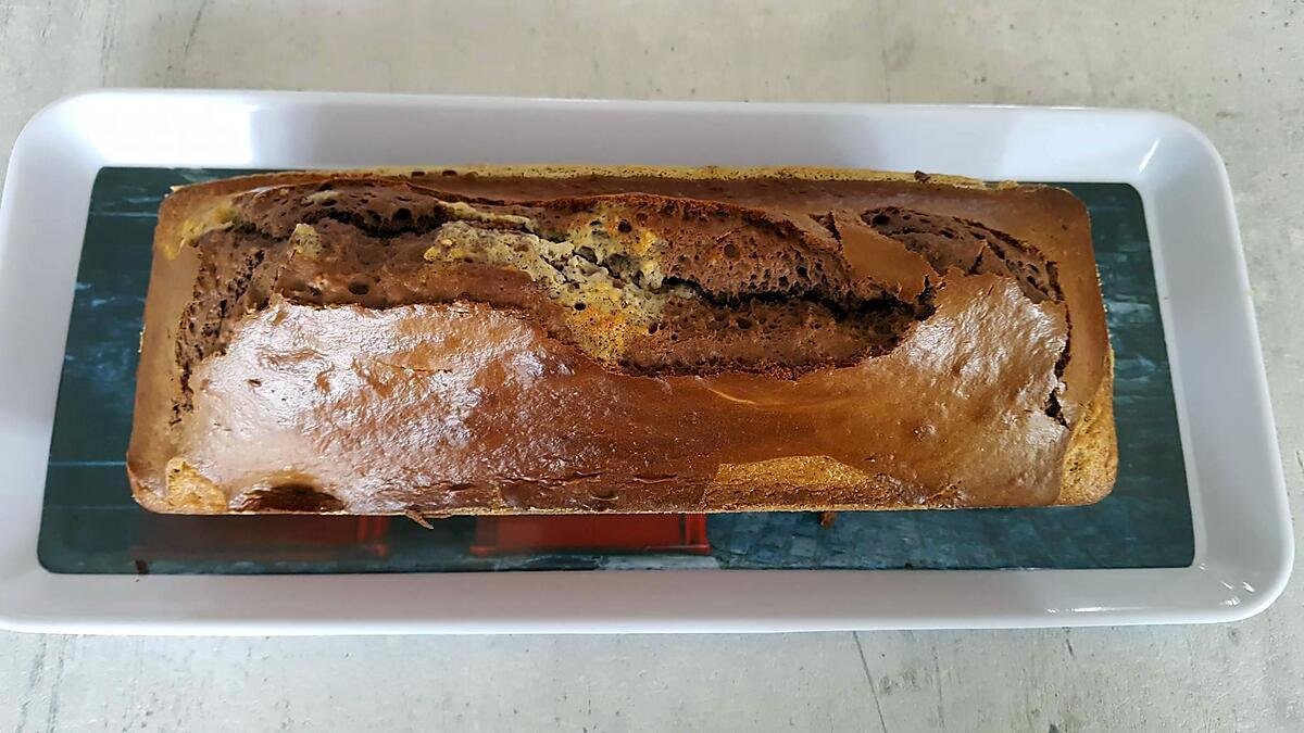 recette Cake marbré au Nutella et aux noisettes