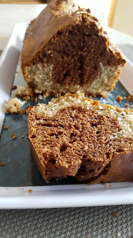 recette Cake marbré au Nutella et aux noisettes