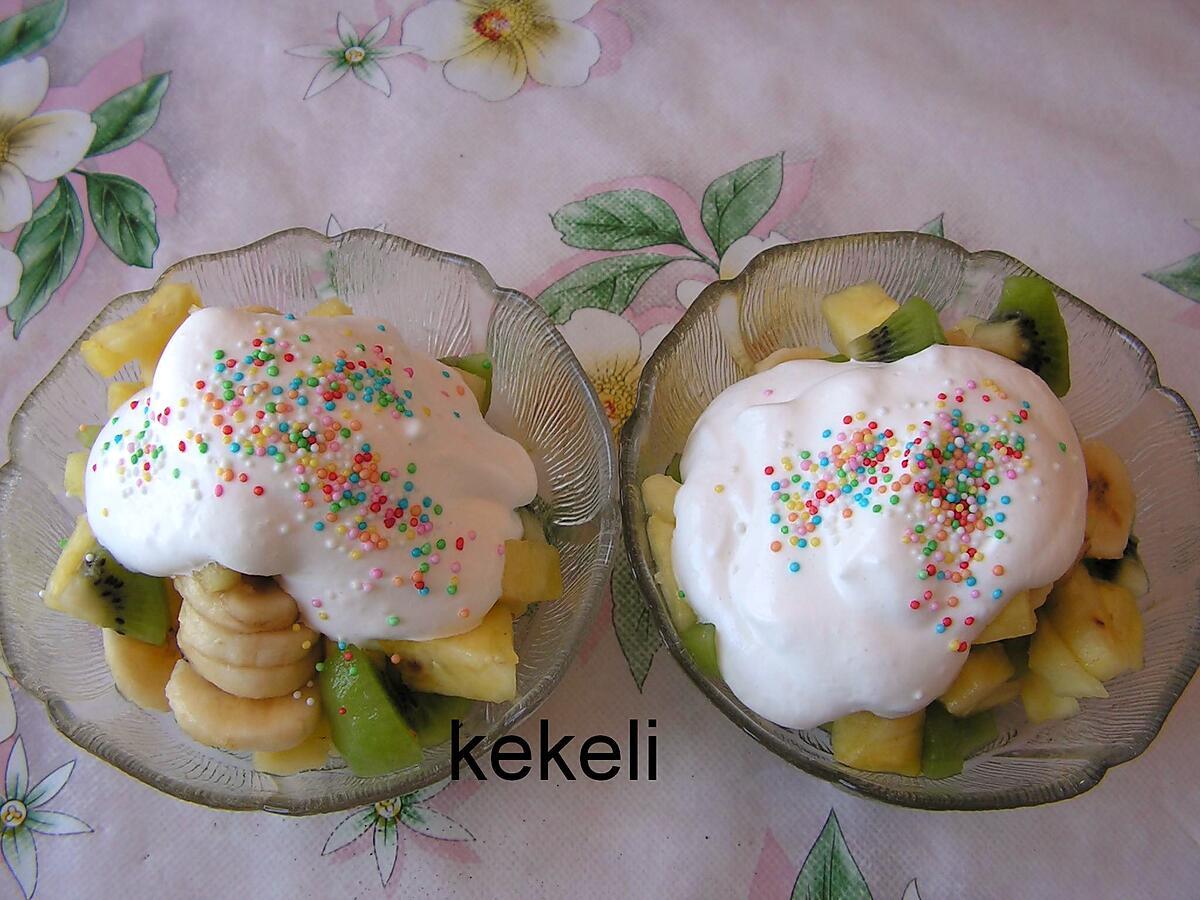 recette Salade de fruits à la crème chantilly