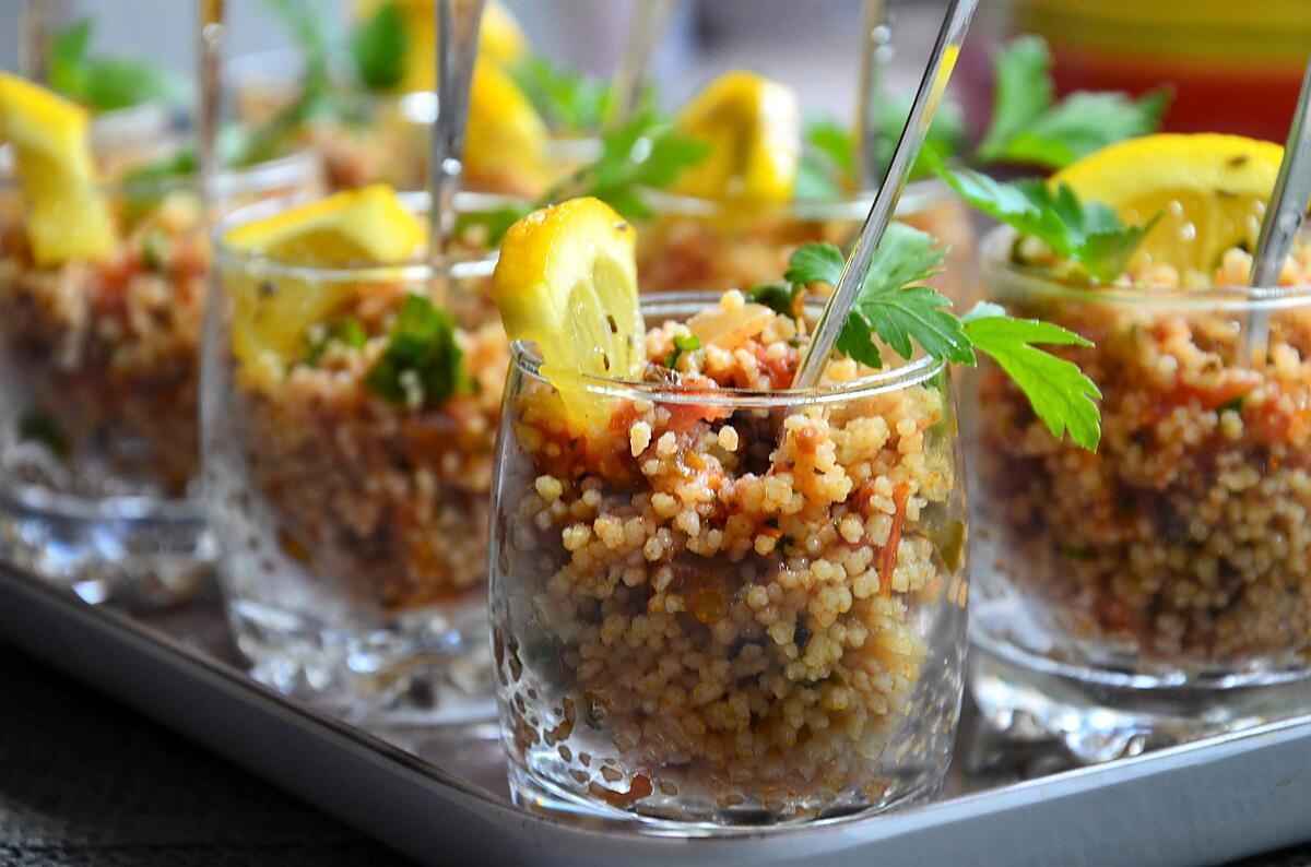 recette Verrines de taboulé au citron