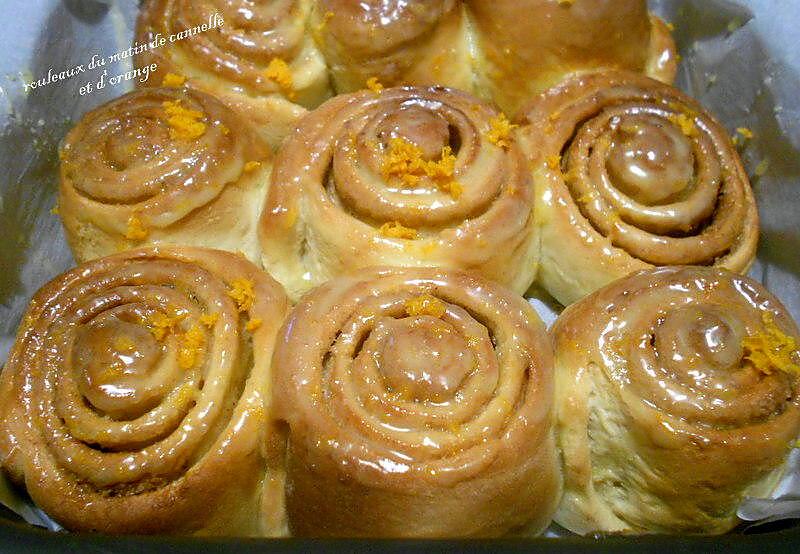 recette rouleaux du matin de cannelle et d'orange