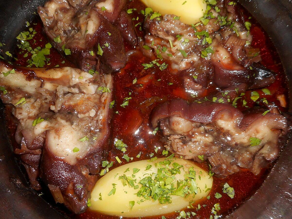 recette Daube de pied de porc