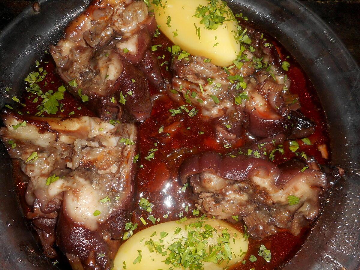 recette Daube de pied de porc