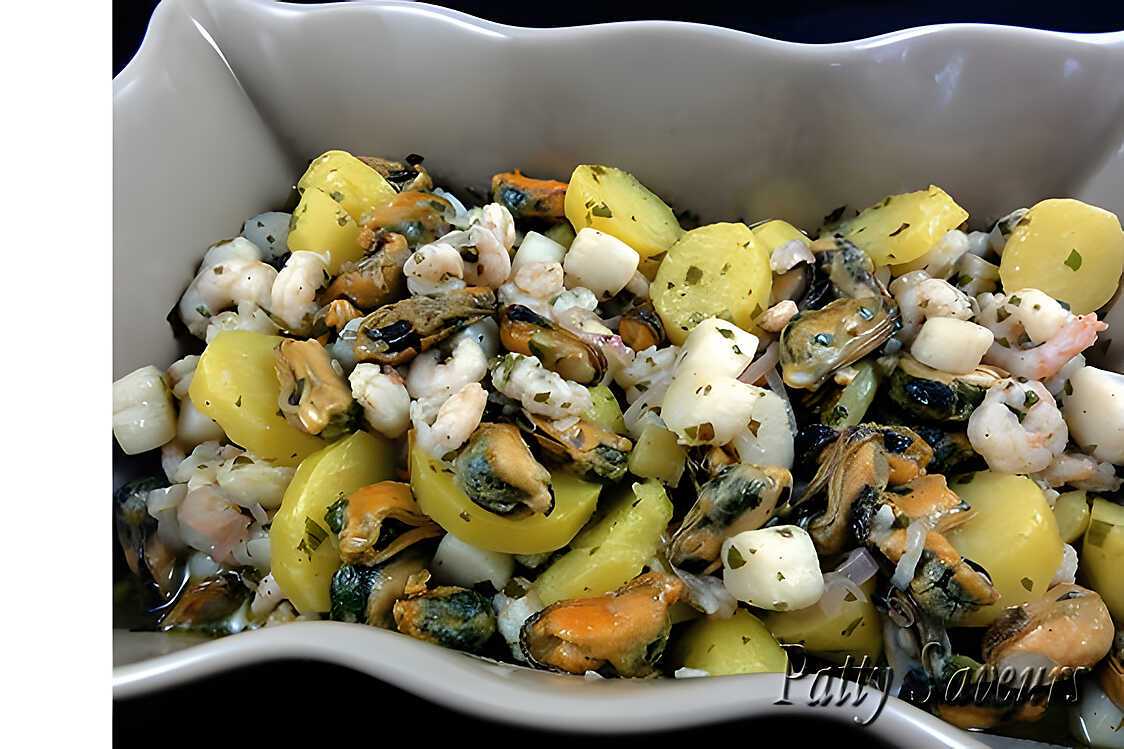 Recette de Salade de Crevettes, Moules et St-Jacques à l'Italienne par