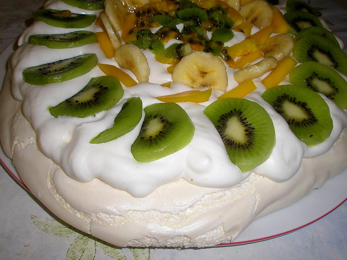 recette Ma première Pavlova...aux fruits exotiques