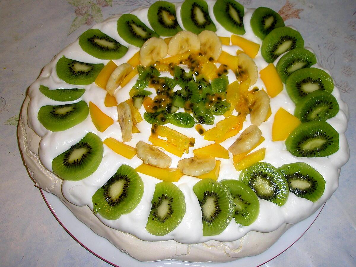 recette Ma première Pavlova...aux fruits exotiques