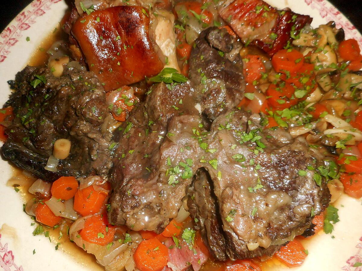 recette Daube de joue de boeuf au vin blanc