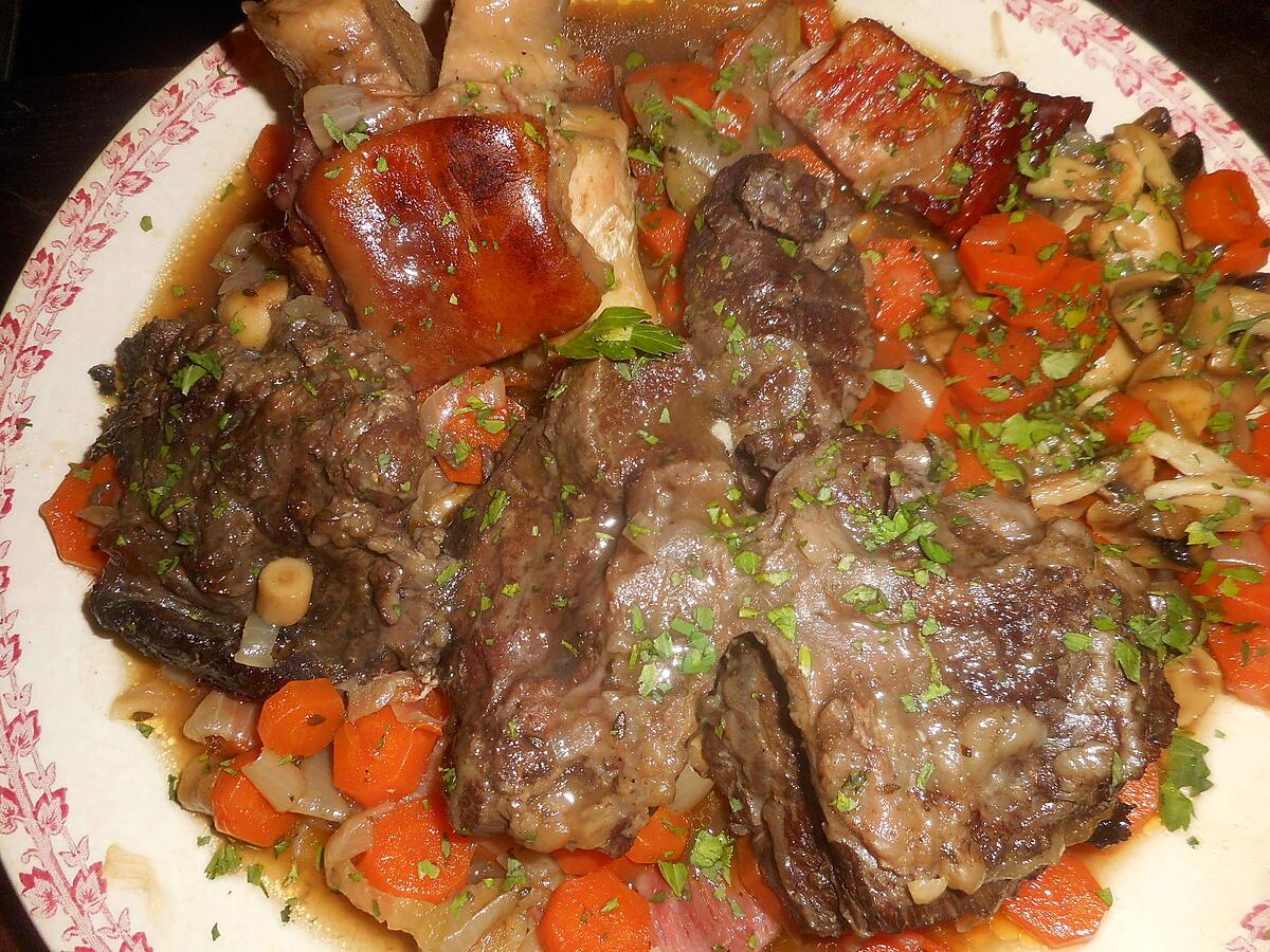 recette Daube de joue de boeuf au vin blanc