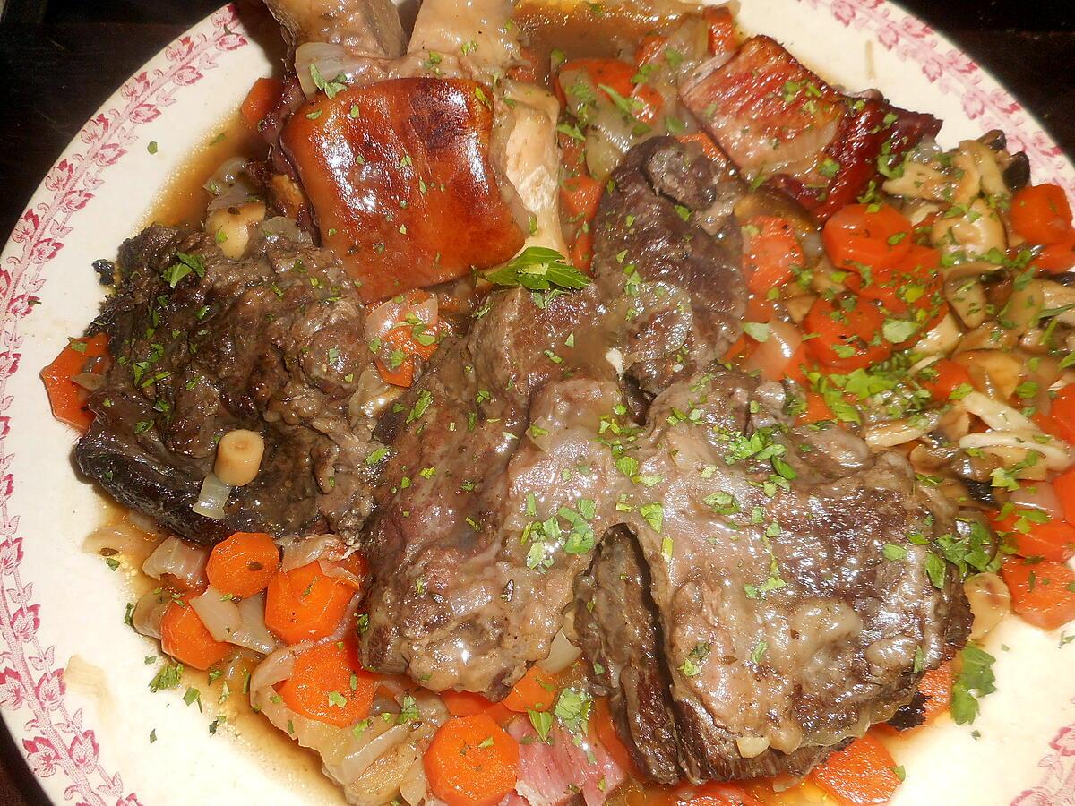 recette Daube de joue de boeuf au vin blanc