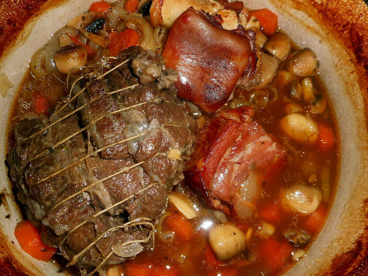 recette Daube de joue de boeuf au vin blanc