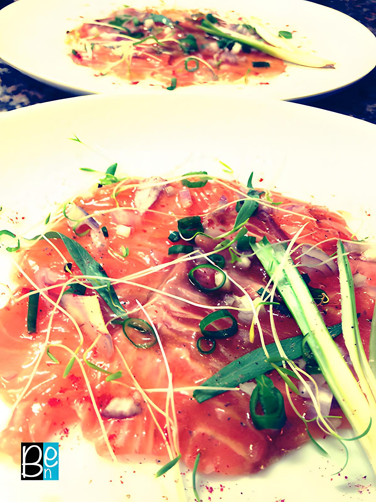 recette Le carpaccio de saumon Ecossais