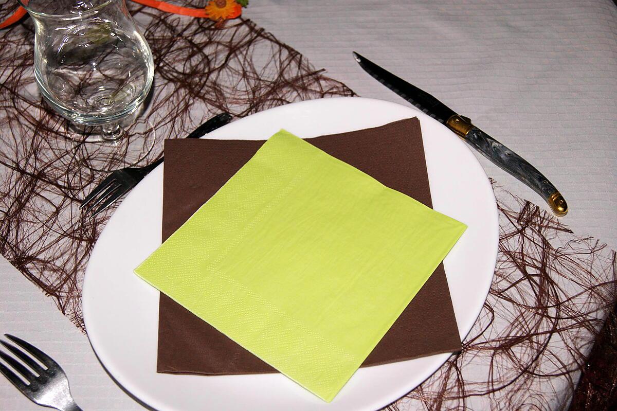 recette Déco de table thème marron/vert/orange