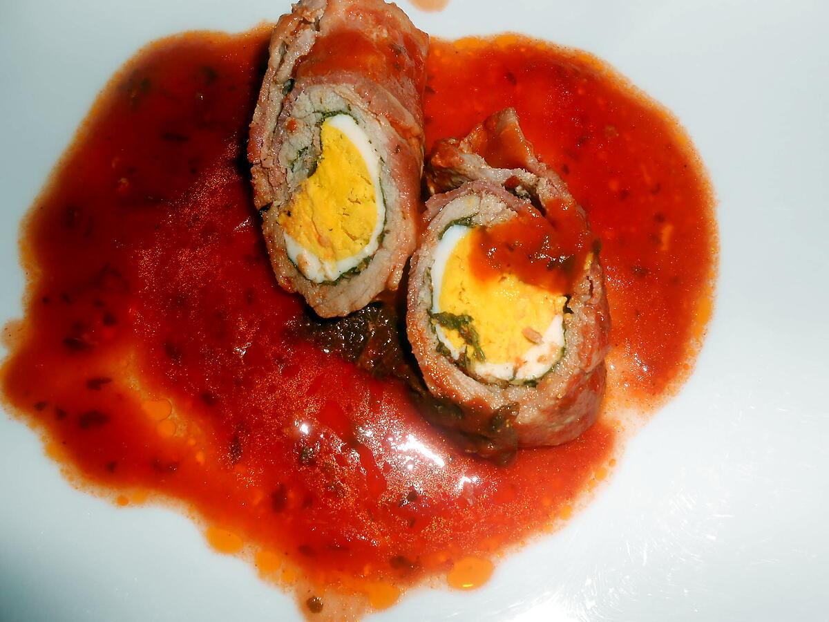 recette INVOLTINI DE VEAU A L'OEUF DUR