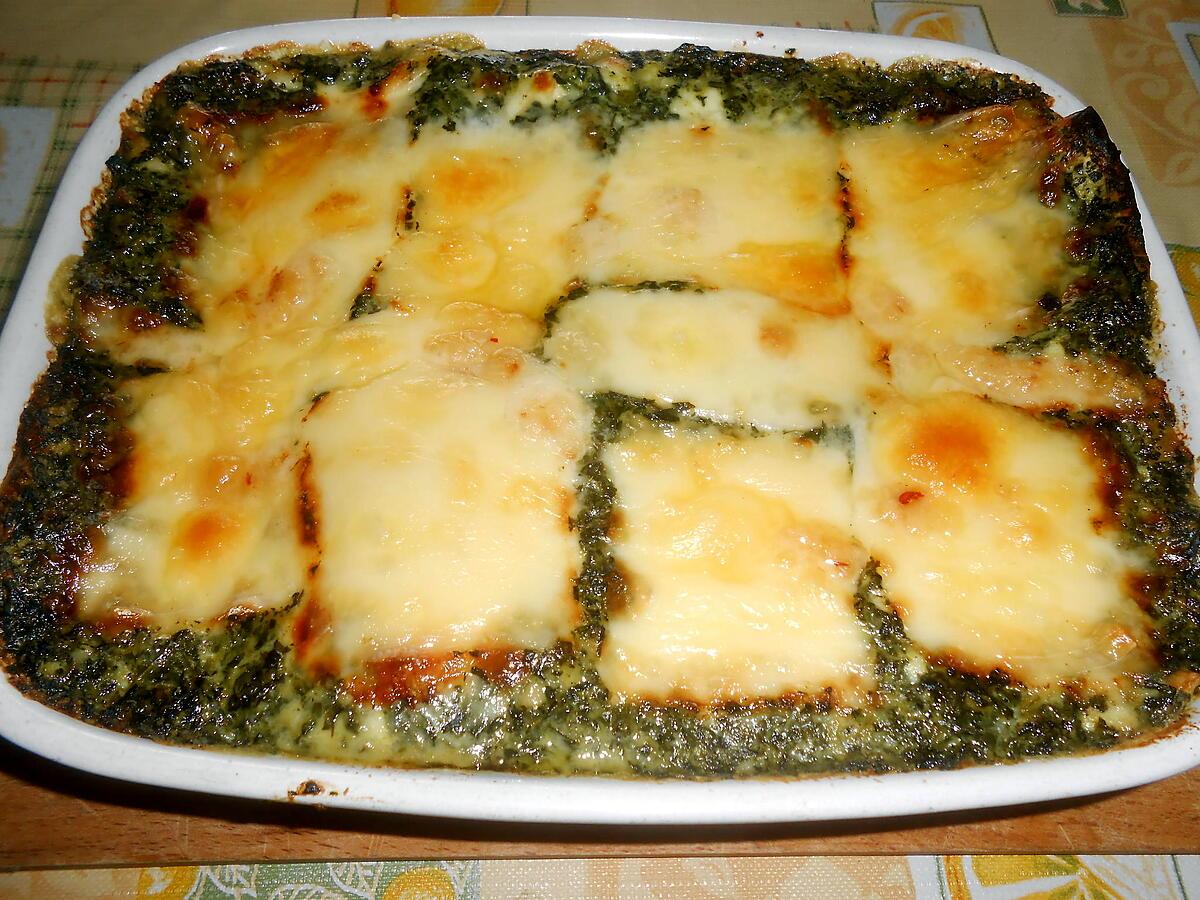 recette LASAGNE AUX BLETTES GRATINEE A LA RACLETTE