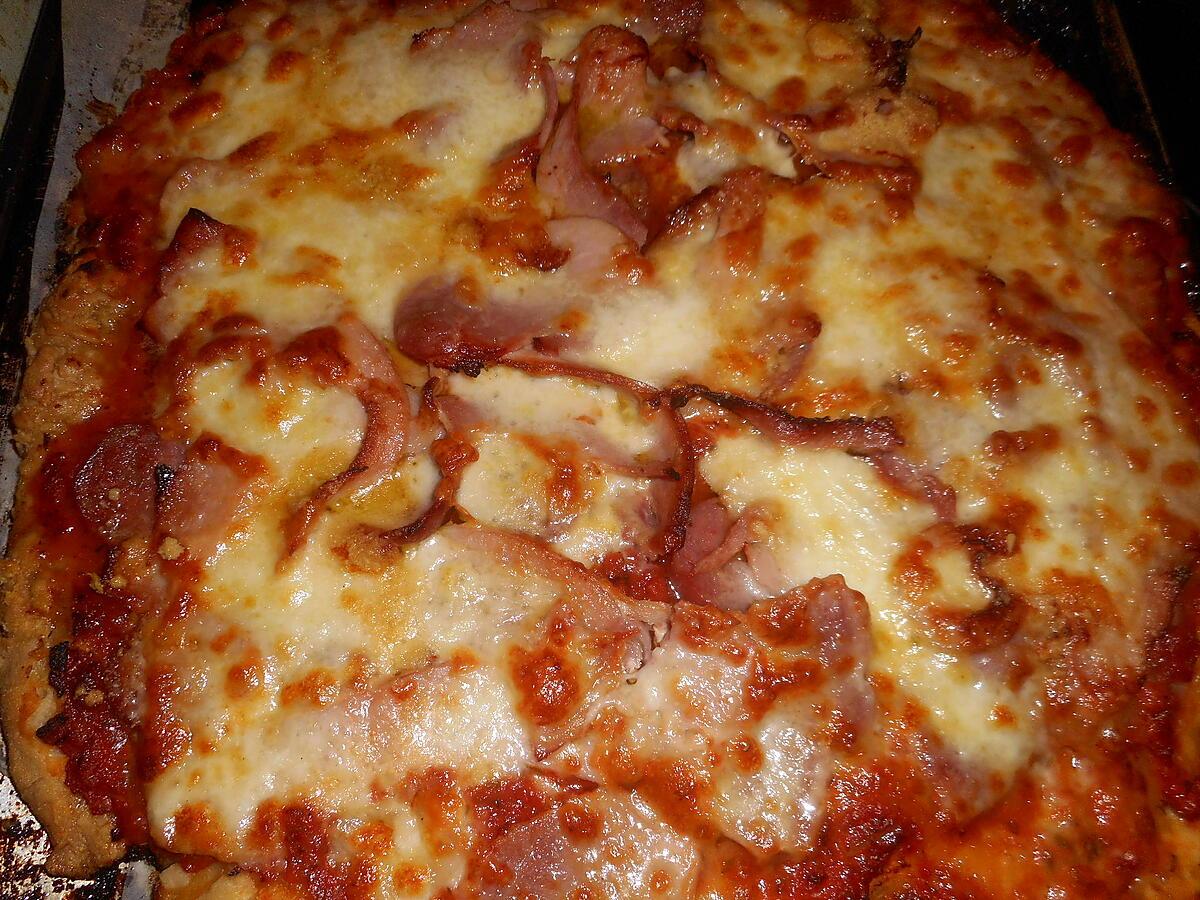 recette Pizza au salami et jambon