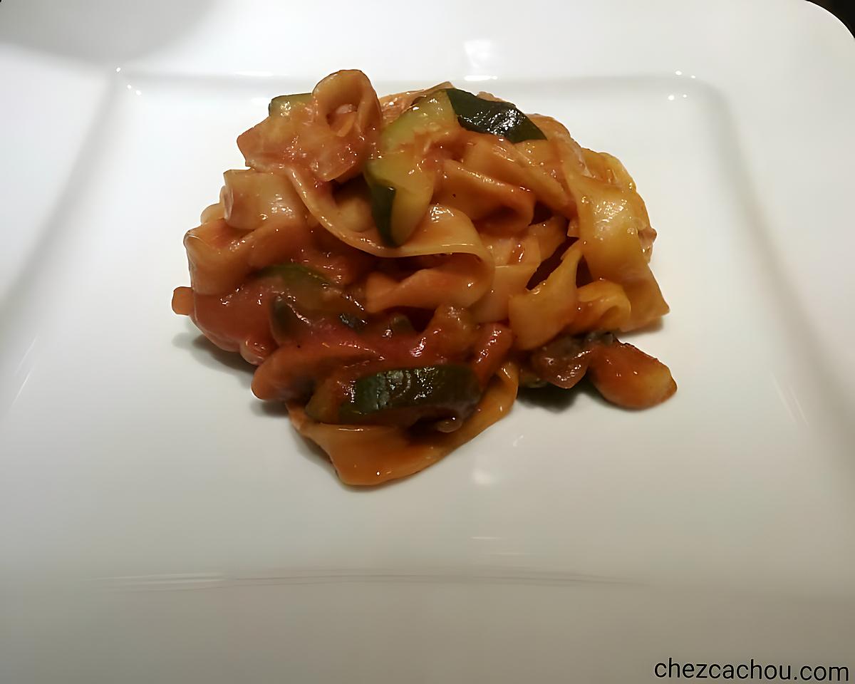 recette One pot pasta aux courgettes et champignons