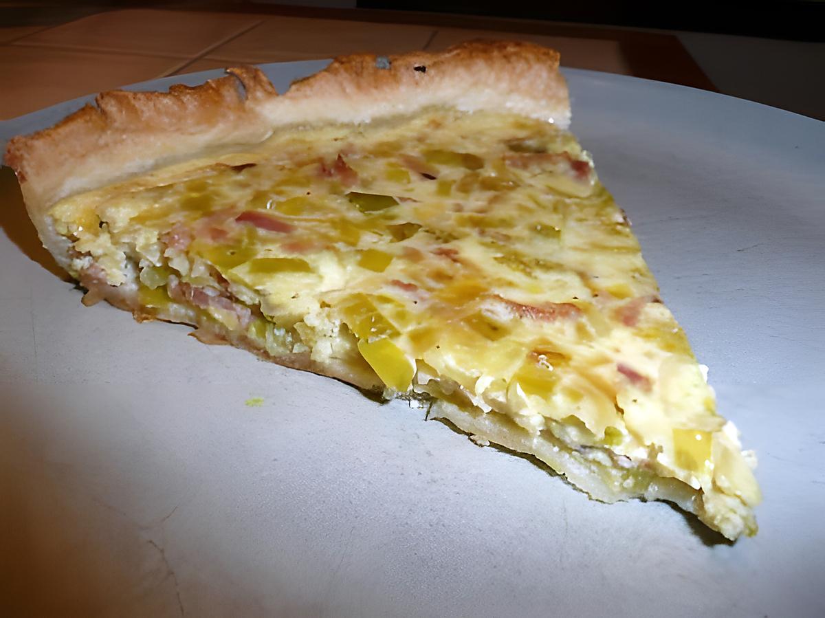 recette quiche poireaux lardons