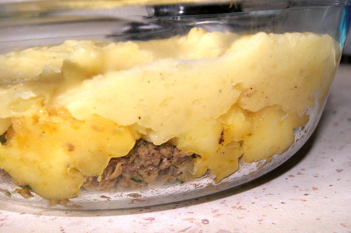 recette Parmentier de canard aux deux pommes.