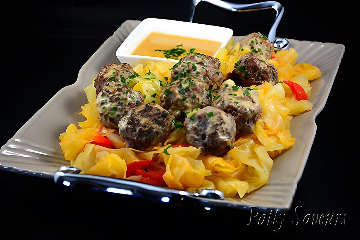 recette Cocotte de Chou Blanc et Boulettes de Boeuf