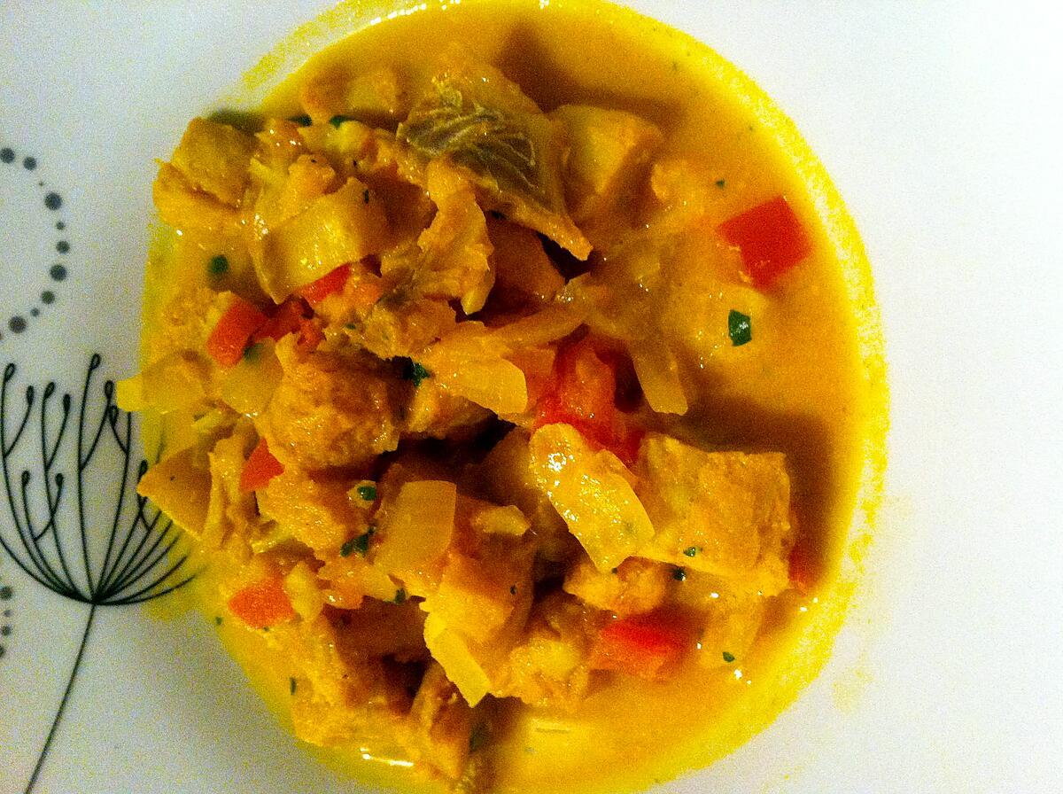 recette Curry de colin au lait de coco