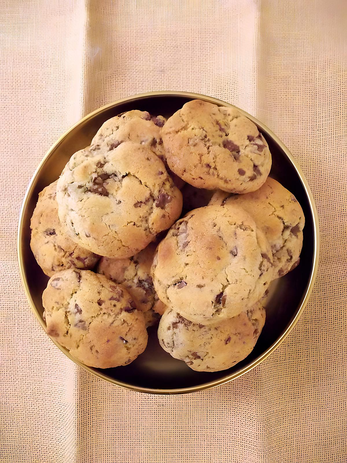 recette Cookies moelleux aux pépites de chocolat