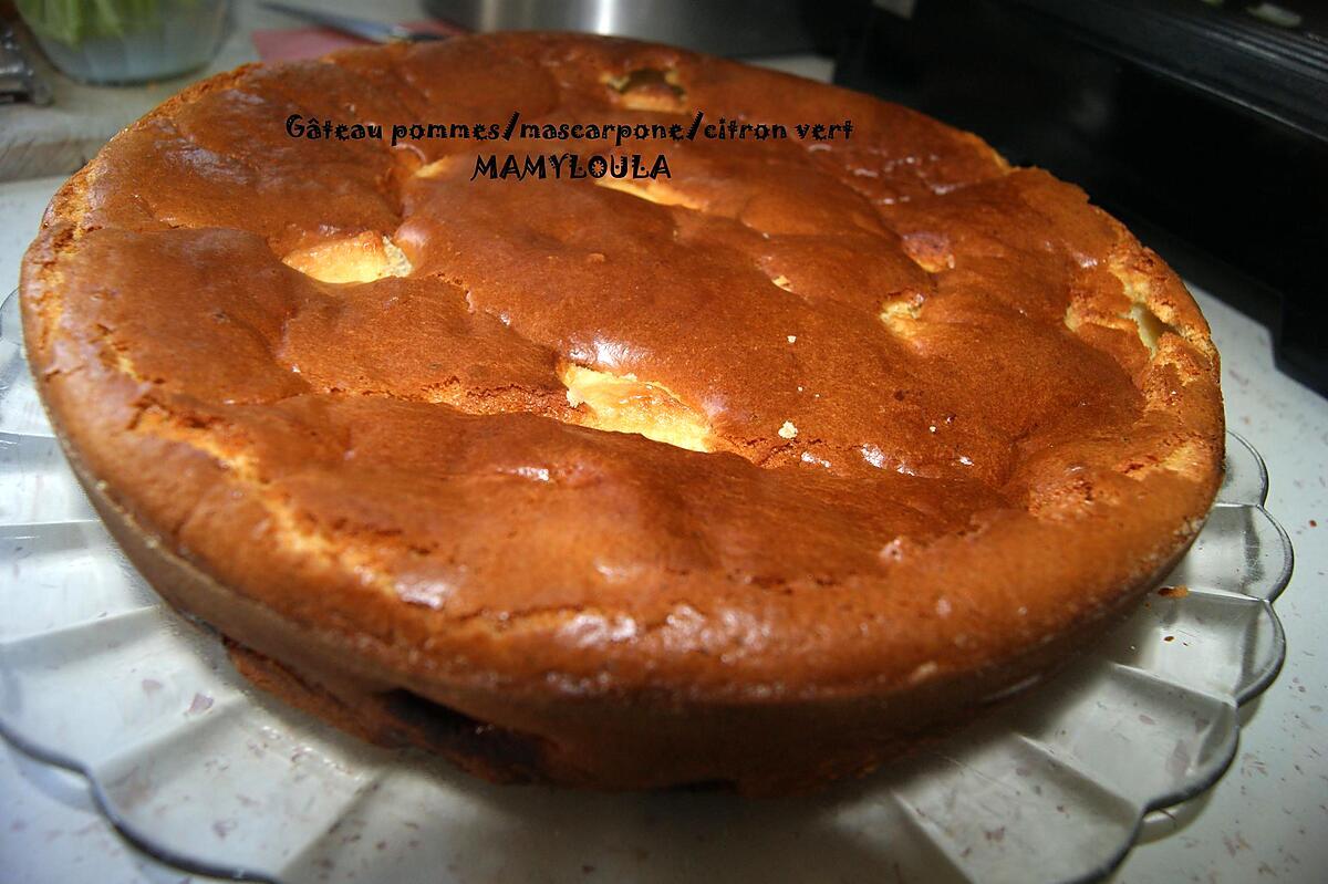 recette Gâteau pommes/mascarpone/citron vert