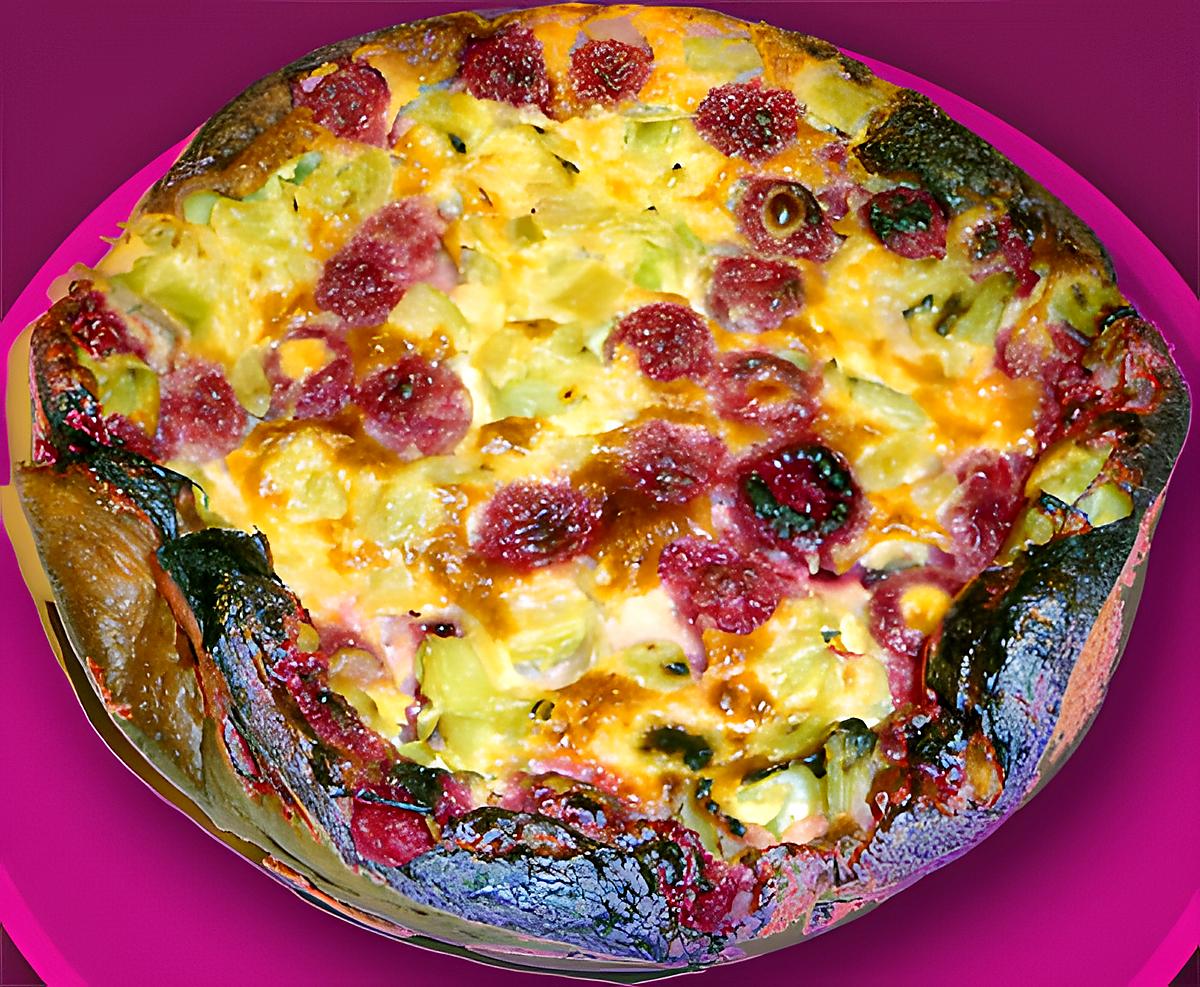 recette Clafoutis aux framboises et à la rhubarbe