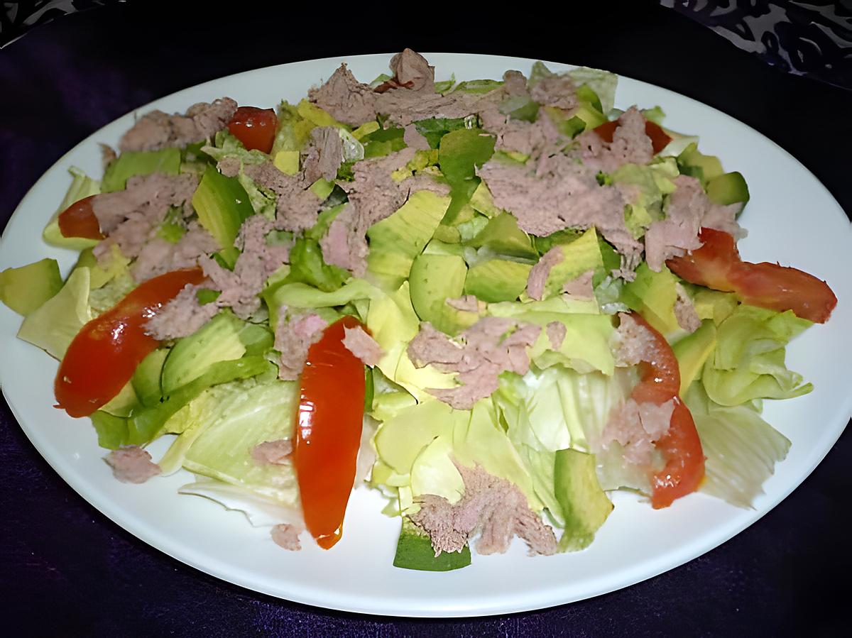 recette Salade composée thon/avocats