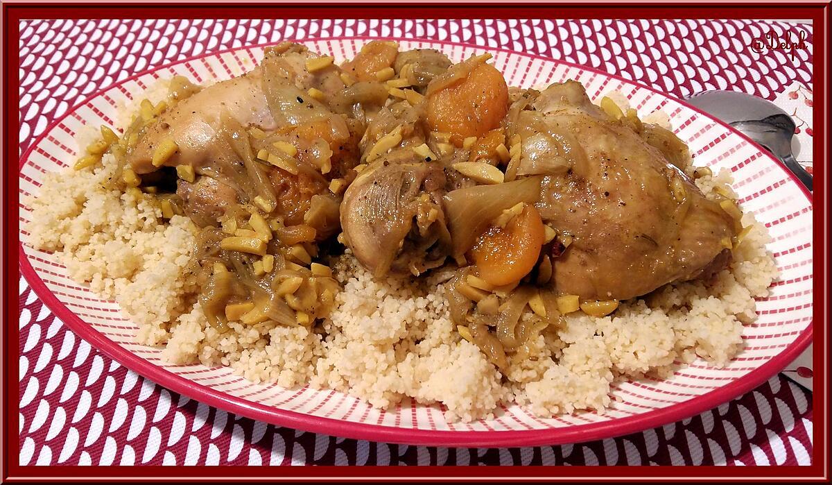 recette Tajine de poulet aux amandes et abricots