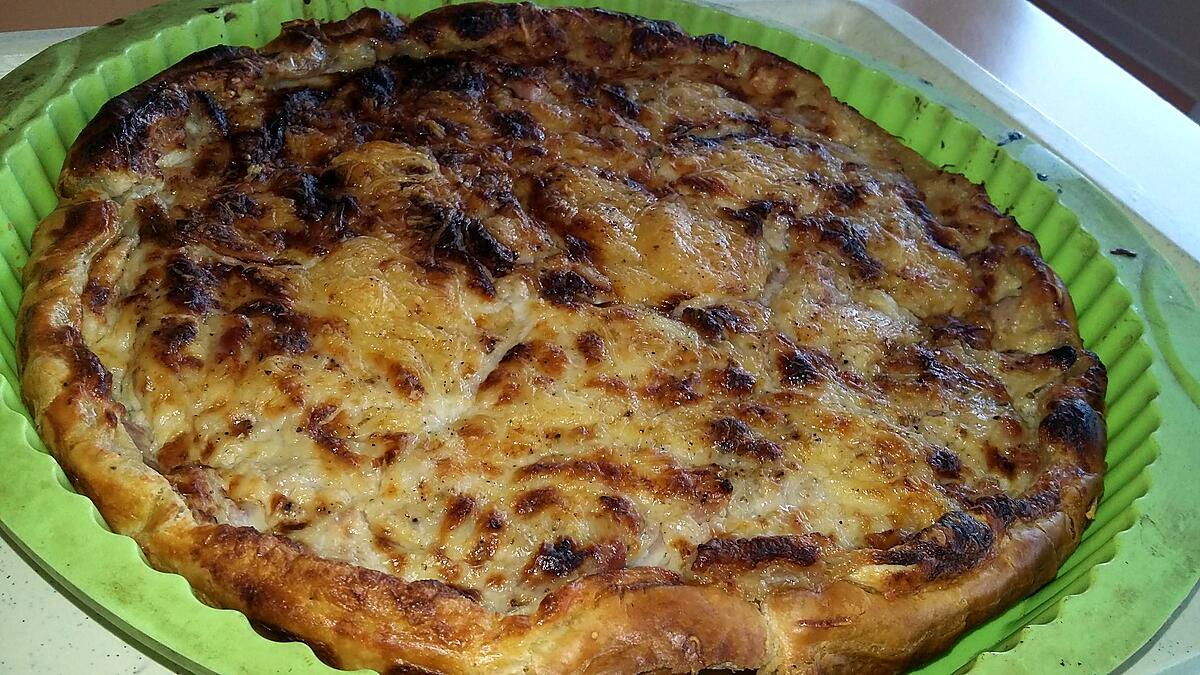 recette Tarte a l'oignon et au lardons