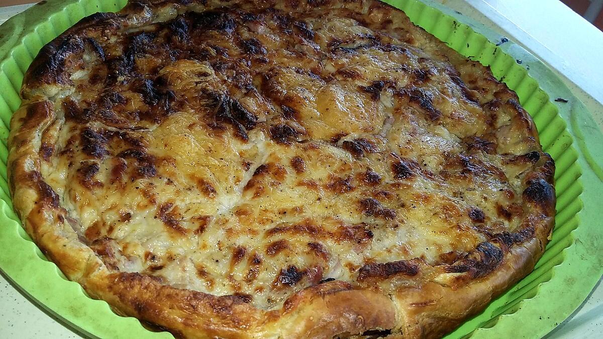 recette Tarte a l'oignon et au lardons